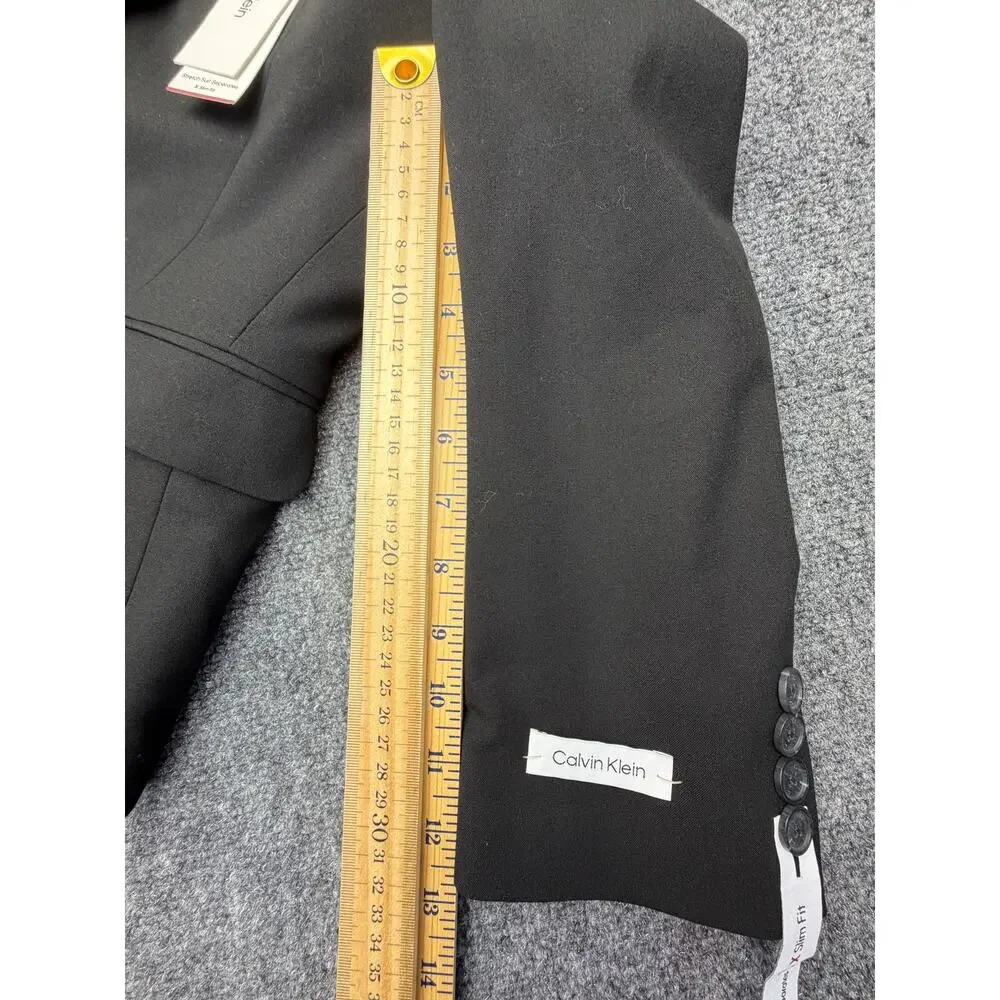 Calvin Klein Boys Size 10 Black X Slim Fit Stretch Suit Blazer NWT NEW